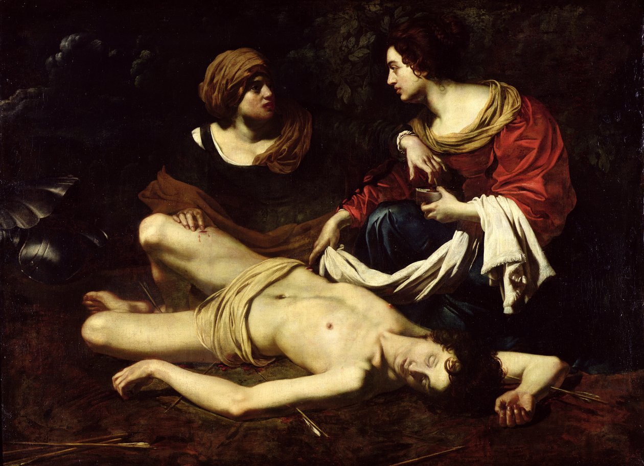 Sv. Šebestián Péče o sv. Irene od Nicolas Regnier