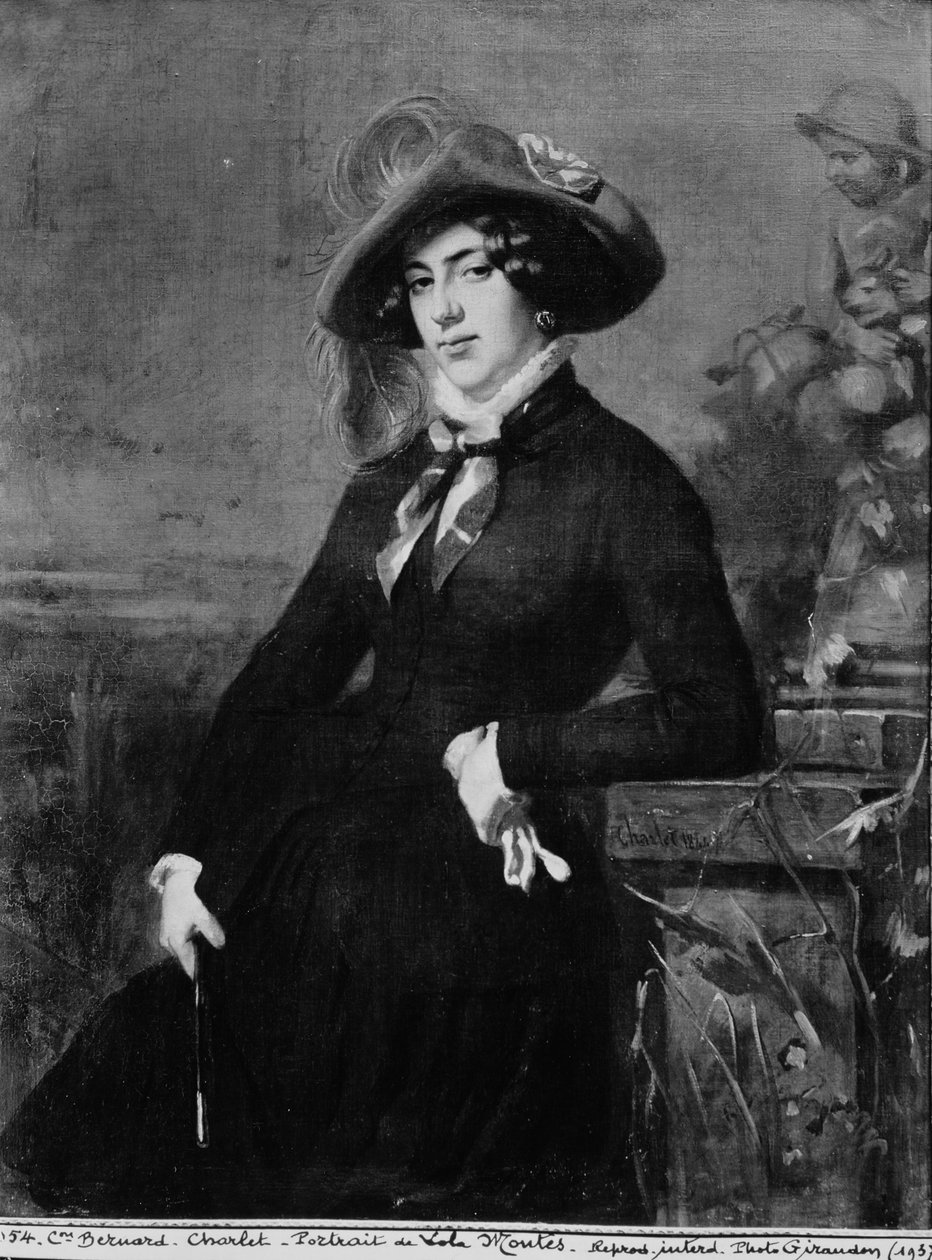 Portrét Loly Montez (1821-61), 1844 od Nicolas Toussaint Charlet
