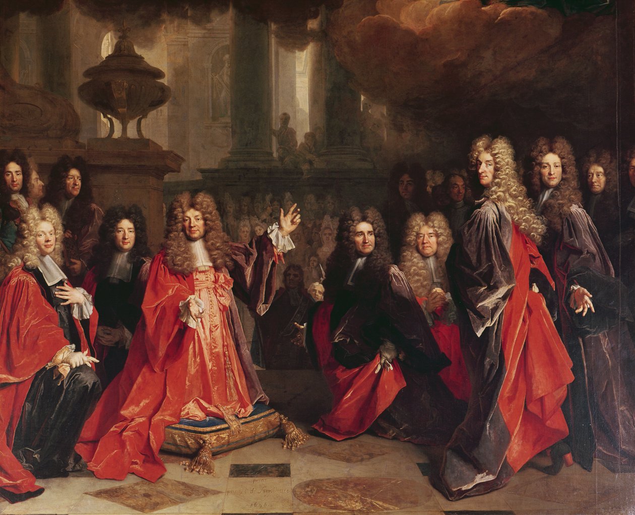 Ex-Voto, detail radních, 1696 od Nicolas de Largillière