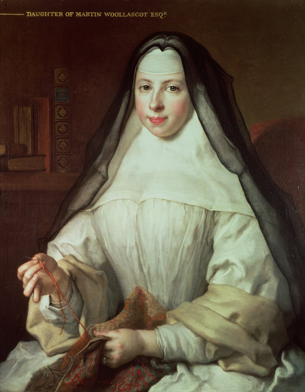 Frances Woollascot, augustiniánská jeptiška od Nicolas de Largillière