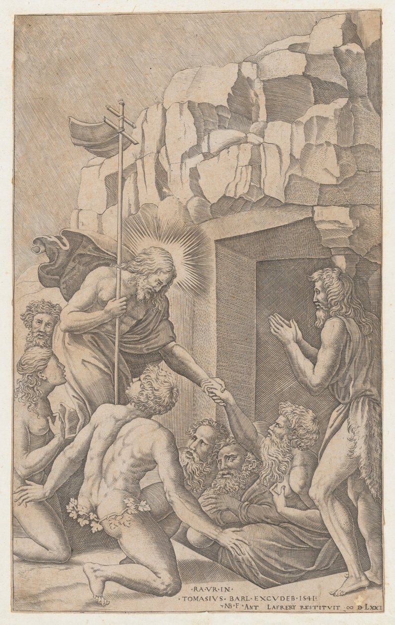 Kristus v limbu, po Rafaelovi, 1541., 1541. od Nicolas Beatrizet