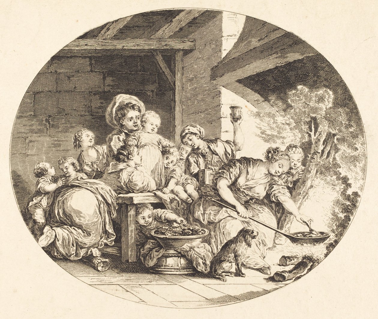 Koblihy od Nicolas Delaunay after Jean Honoré Fragonard