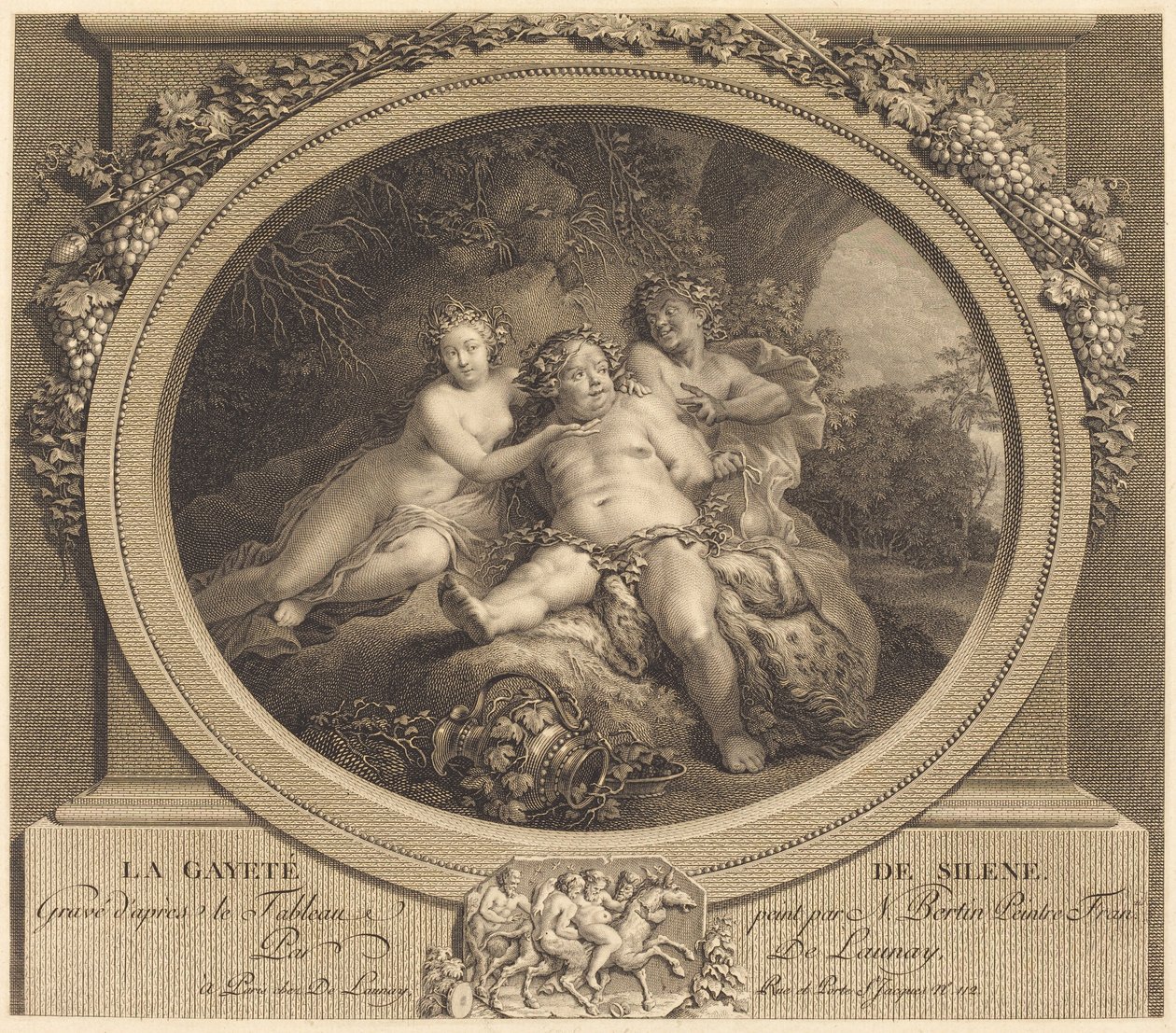 Veselost Silena od Nicolas Delaunay after Nicolas Bertin
