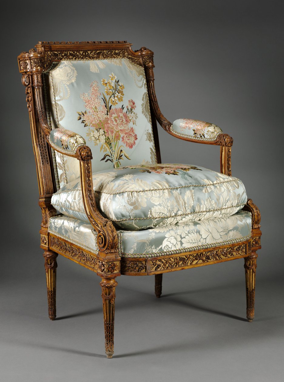 Křeslo (Fauteuil), cca 1785 (zimostráz) od Nicolas Denis Delaisement