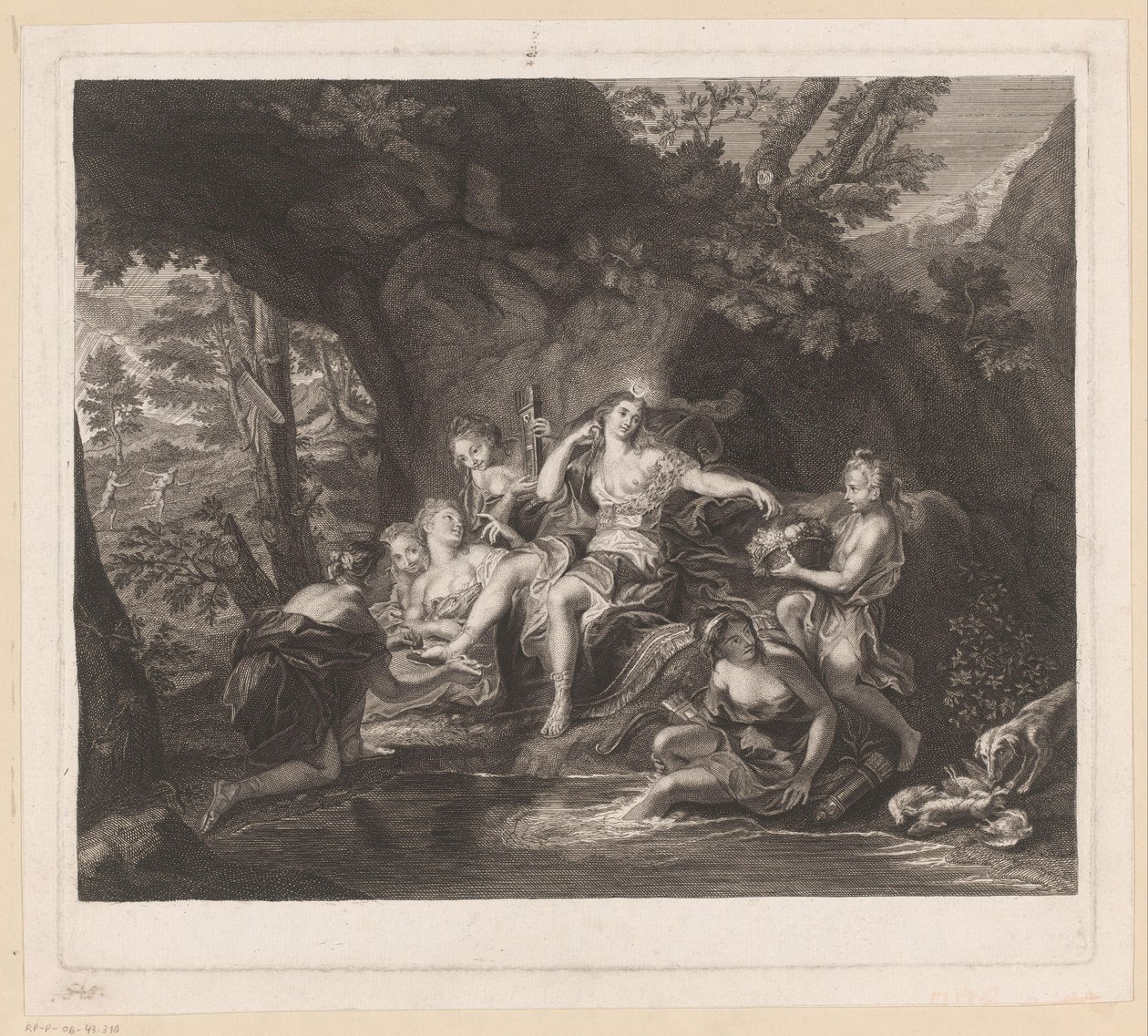 Koupel Diana od Nicolas Gabriel Dupuis (attributed to)