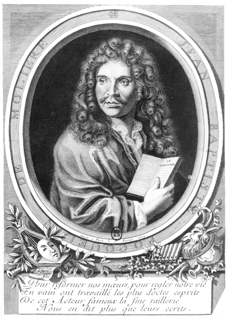 Portrét Moliera (1622–1673) od Nicolas Habert