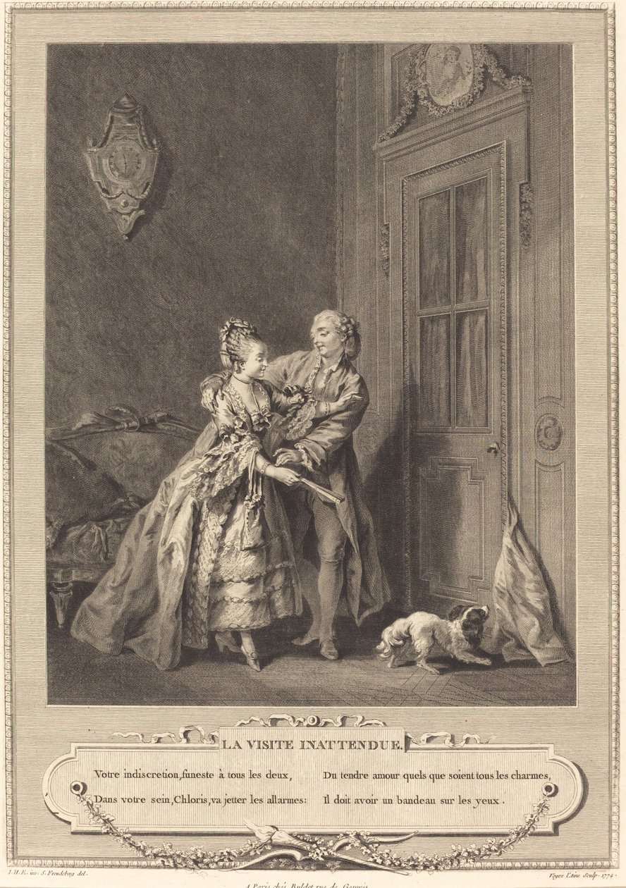 Nečekaná návštěva od Nicolas Joseph Voyez after Sigmund Freudenberger