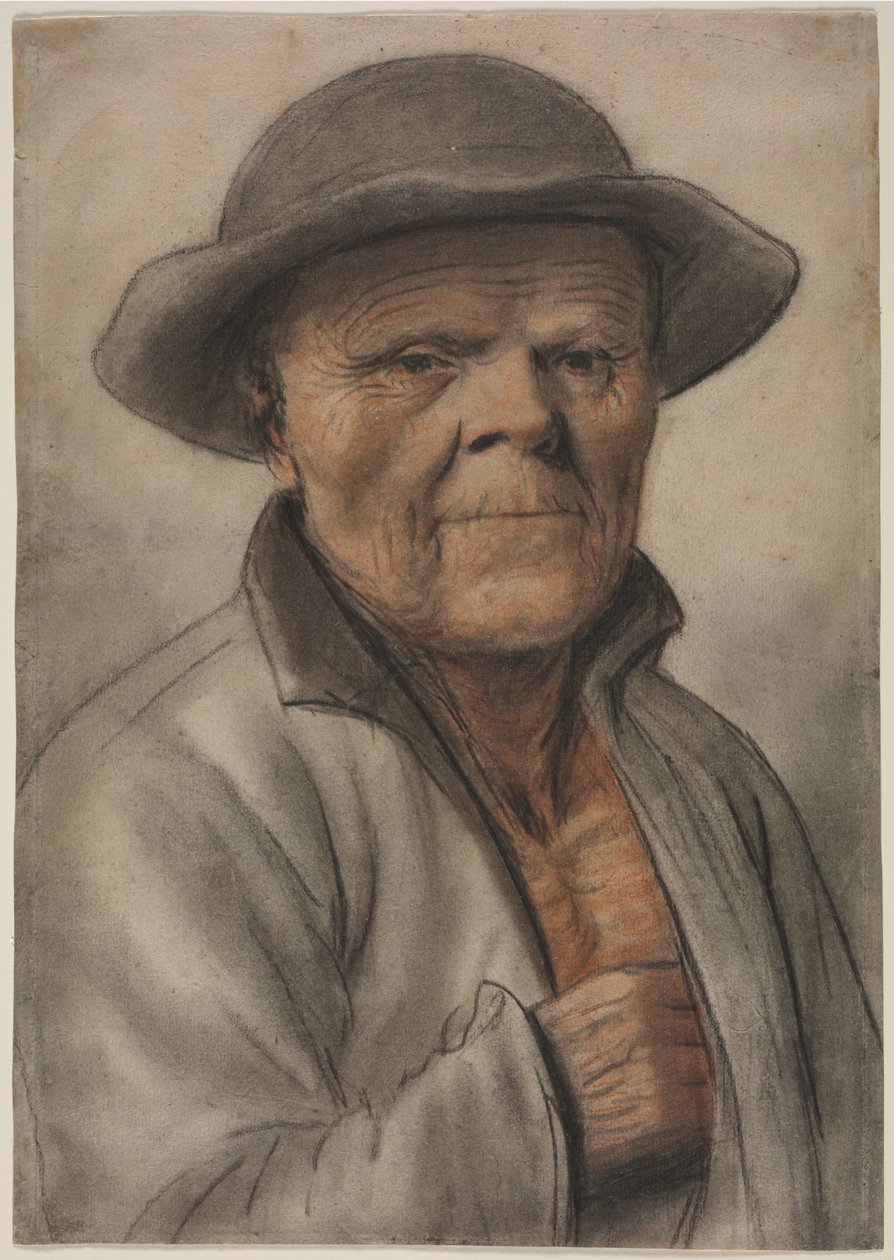 Portrét starého muže, 1600s. od Nicolas Lagneau