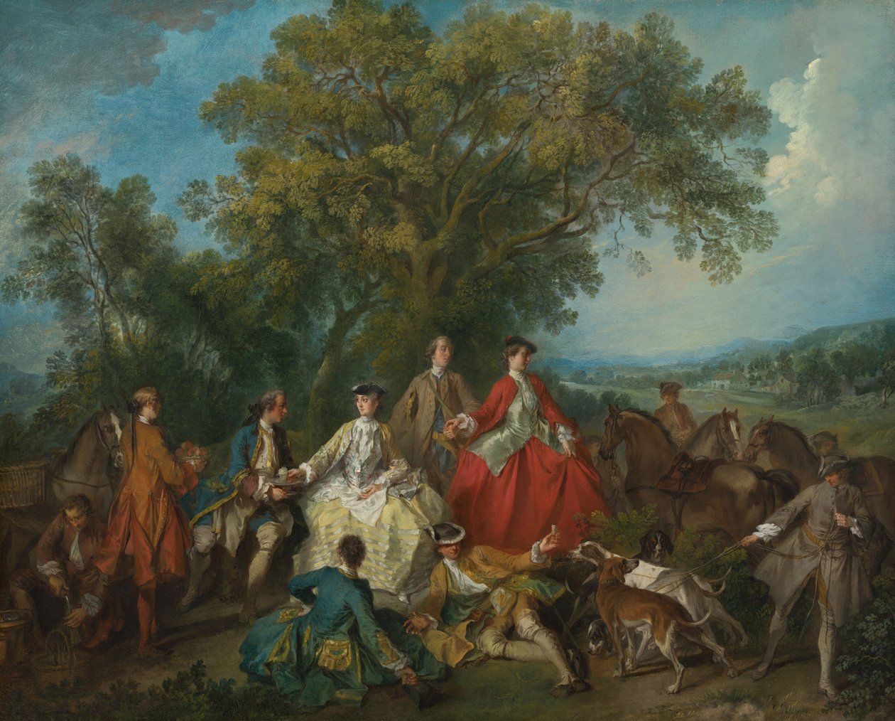Piknik po lovu, pravděpodobně c. 17351740. od Nicolas Lancret