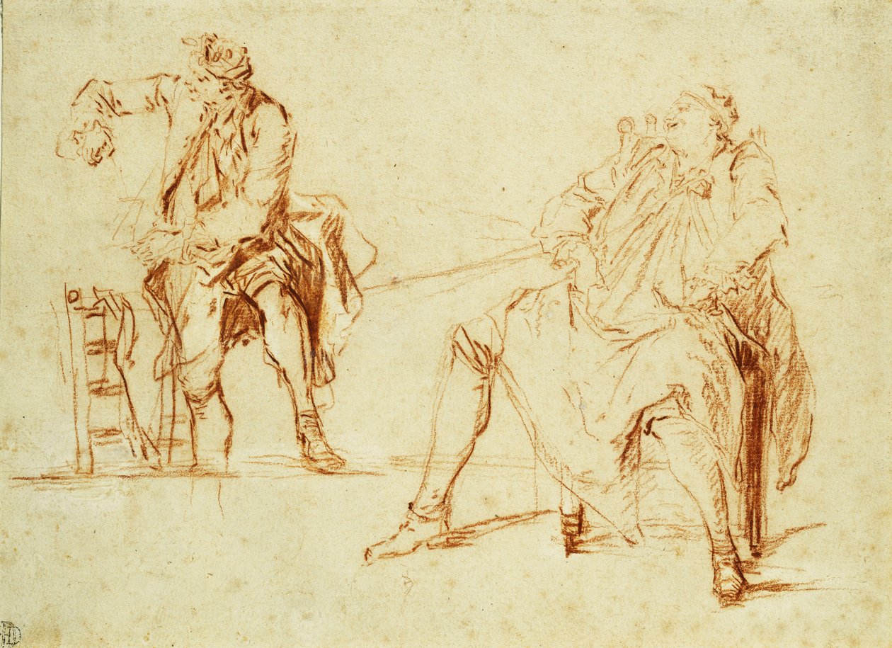 Studie dvou mužů, od Nicolas Lancret