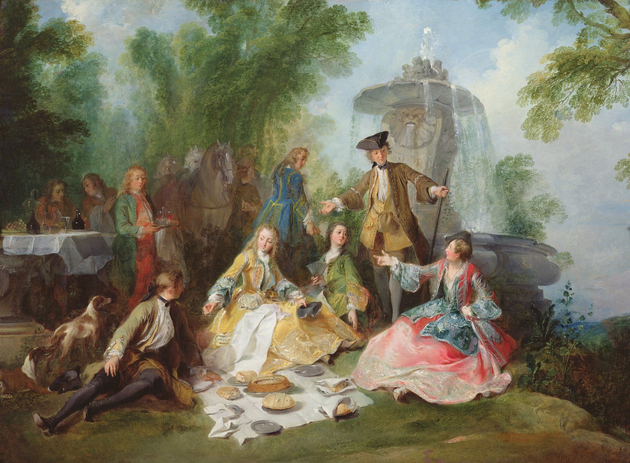 The Hunting Party Meal, c. 1737 od Nicolas Lancret