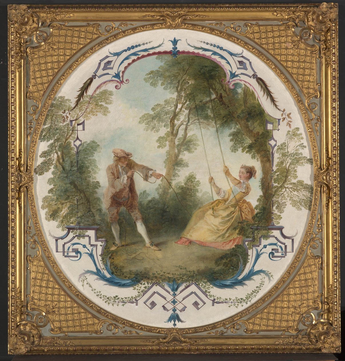 The Swing, c.1724 (olej na plátně) od Nicolas Lancret
