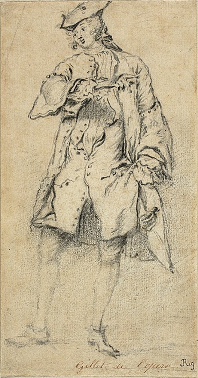 Mladý muž stojící od Nicolas Lancret