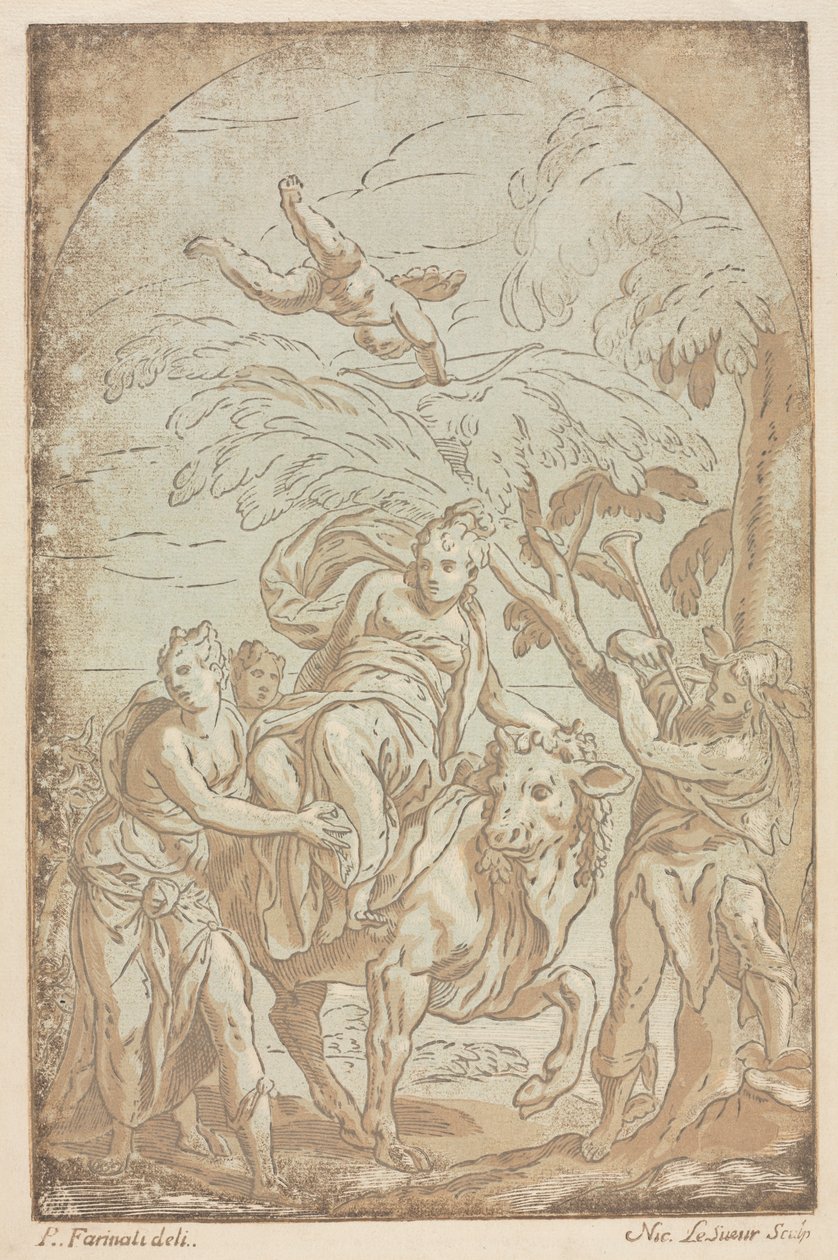 Znásilnění Evropy, 1725-42. od Nicolas LeSueur