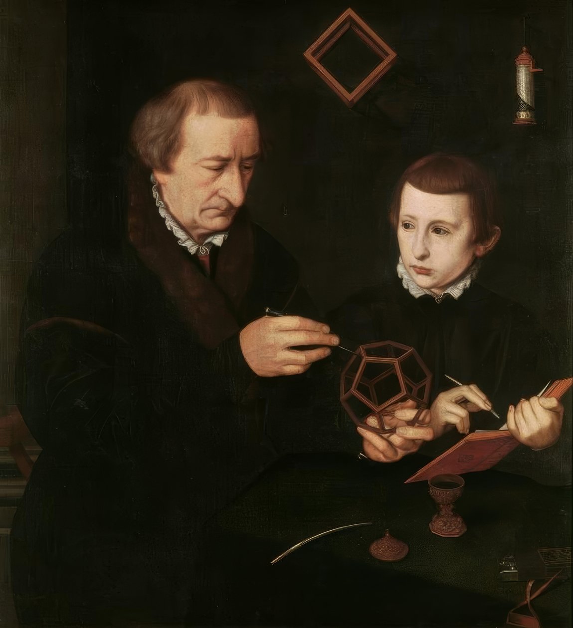 Johannes Neudörfer se svým synem od Nicolas Neufchatel