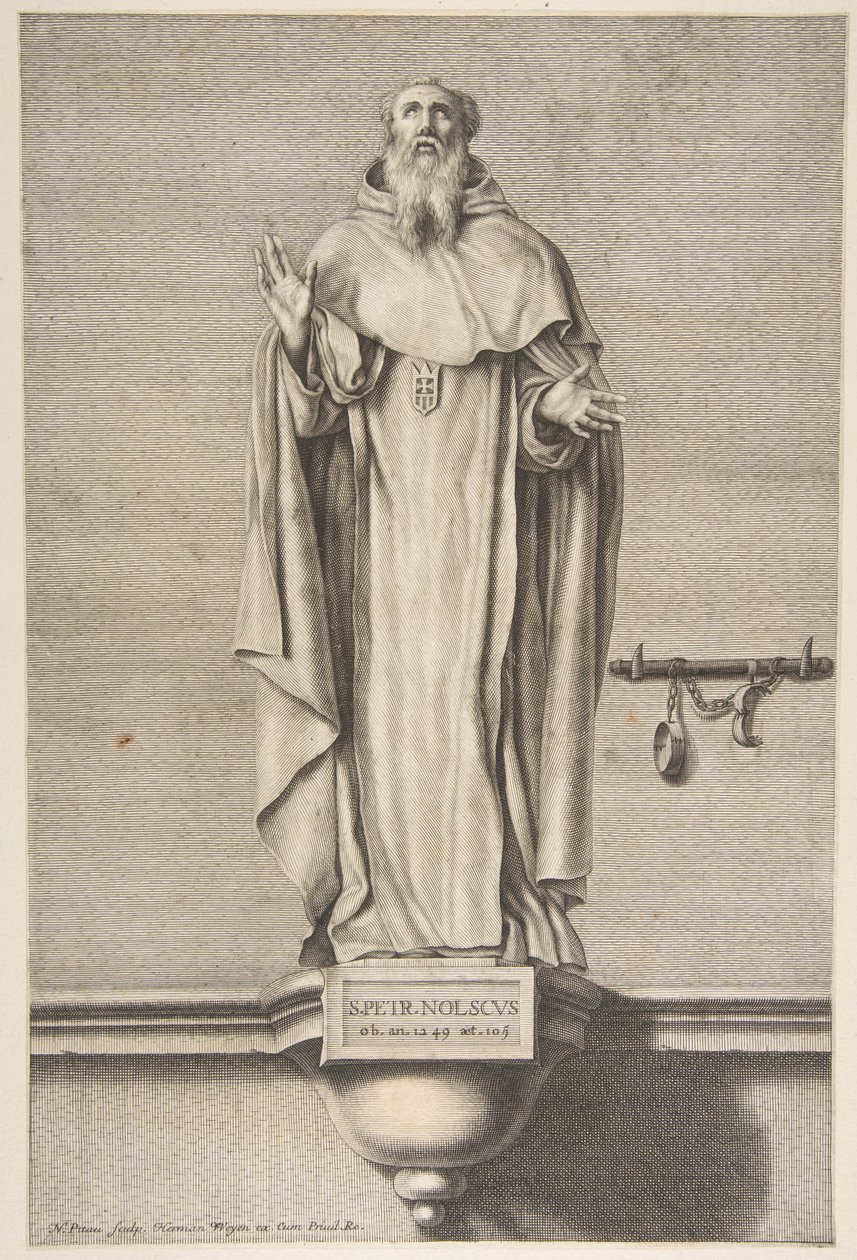 Svatý Petr Nolscus.n.d. od Nicolas Pitau
