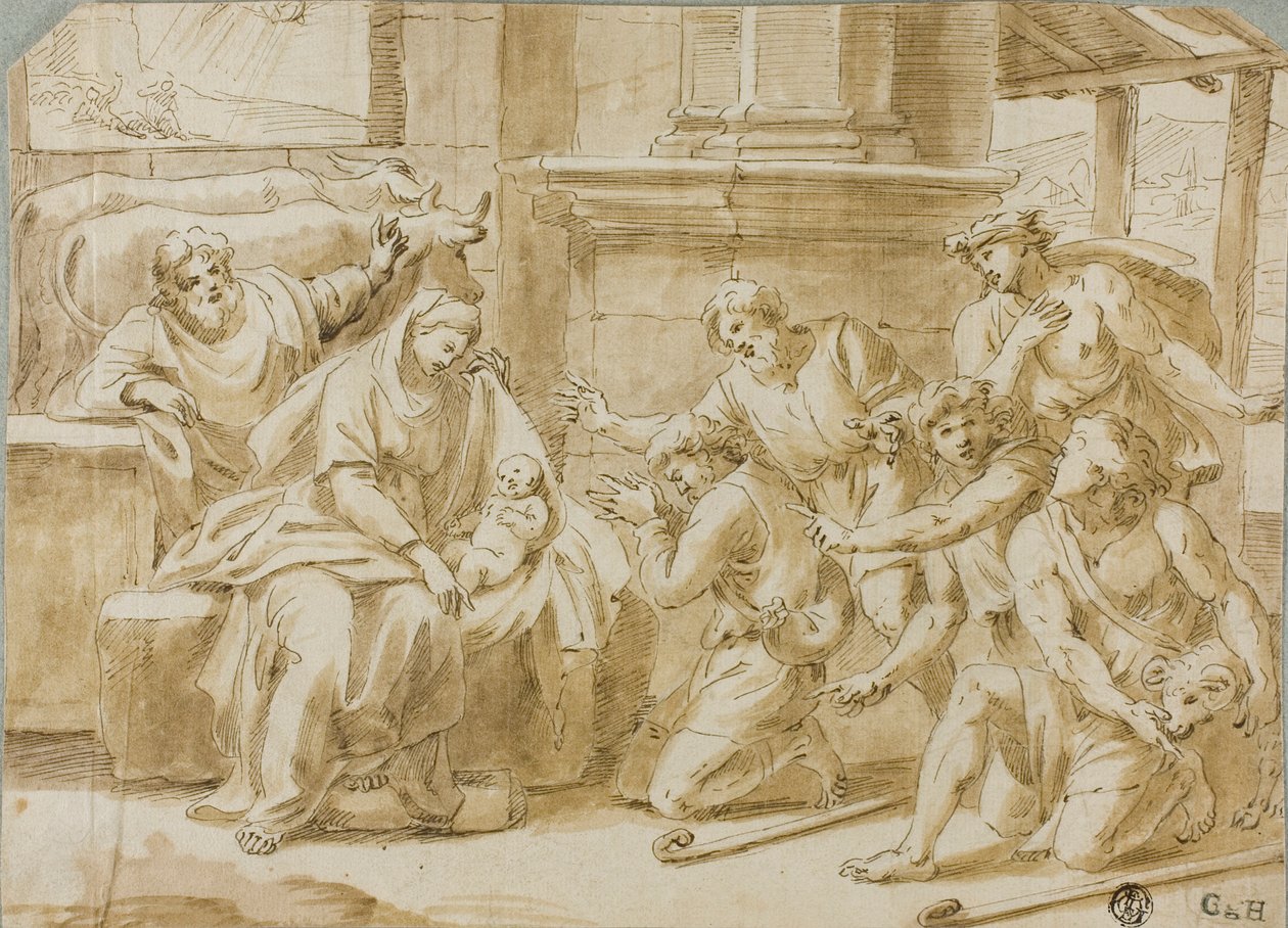 Klanění pastýřů od Nicolas Poussin