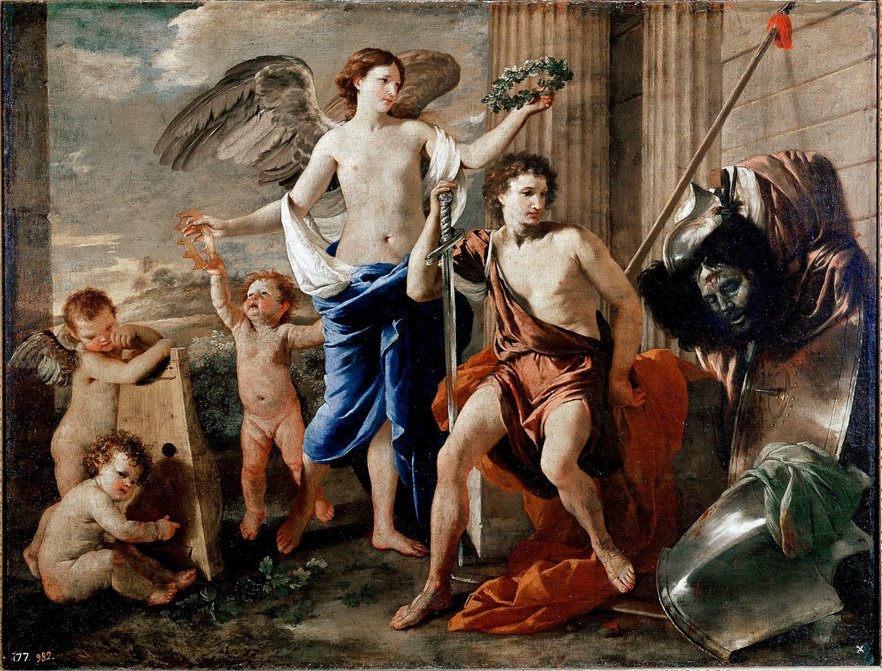 Davidův triumf. Obraz Nicolase Poussina od Nicolas Poussin