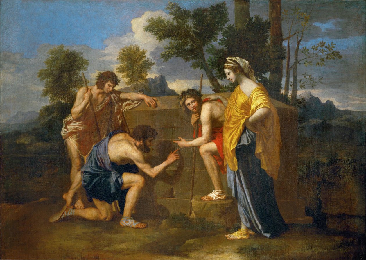Shepherds in Arcadia (Et in Arcadia ego) od Nicolas Poussin