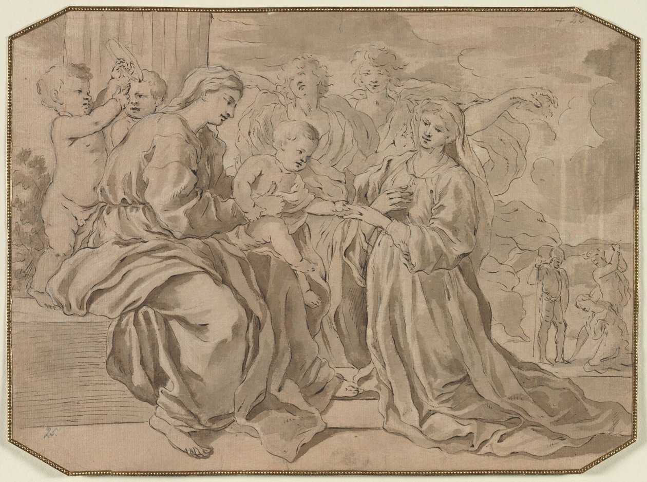 Mystická svatba svaté Kateřiny od Nicolas Poussin