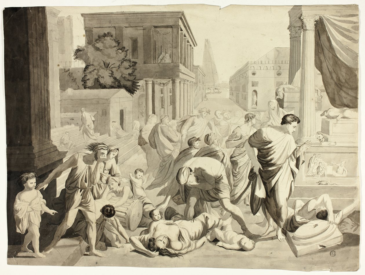 Aštodský mor od Nicolas Poussin