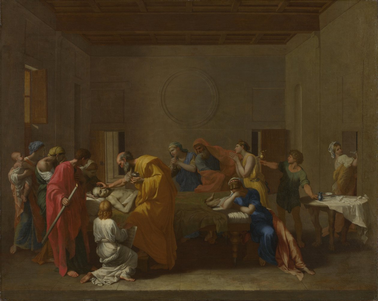 Sedm svátostí: Extrémní pomazání, cca 1637-1640 od Nicolas Poussin