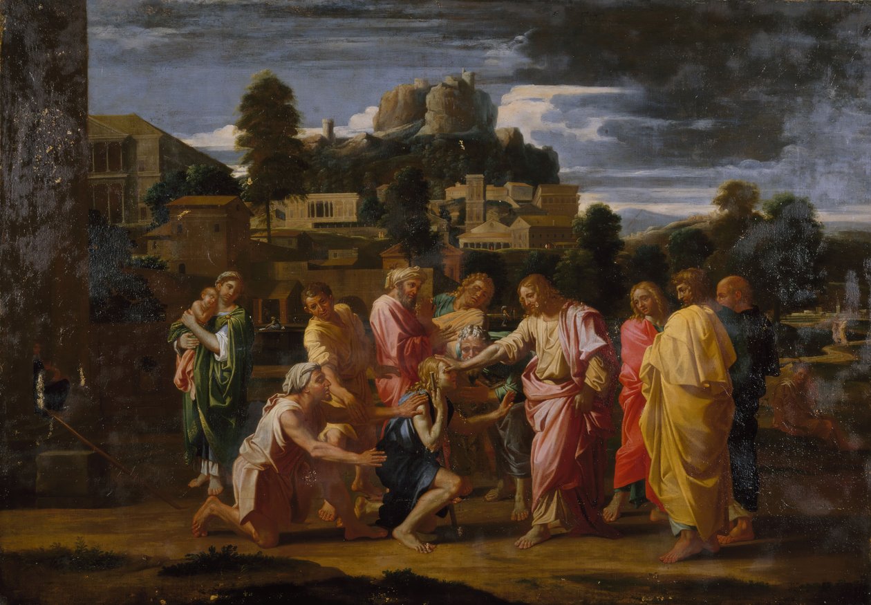 Slepí muži z Jericha 1650-1700. od Nicolas Poussin