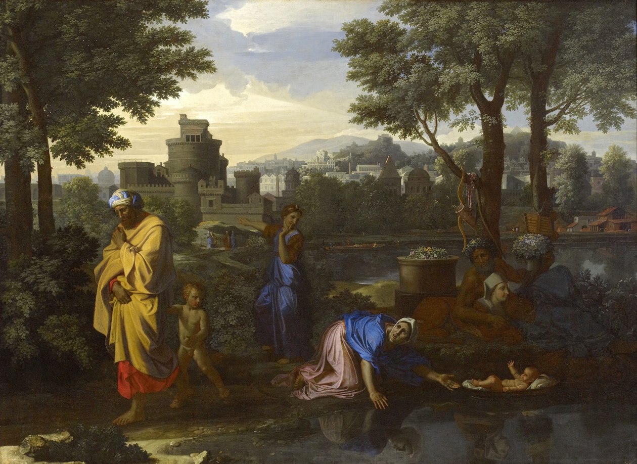 Nalezení Mojžíše od Nicolas Poussin