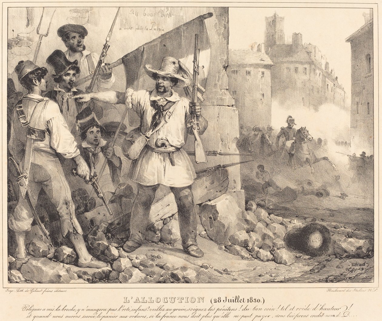 The Allocution, 20. července 1830 od Nicolas Toussaint Charlet