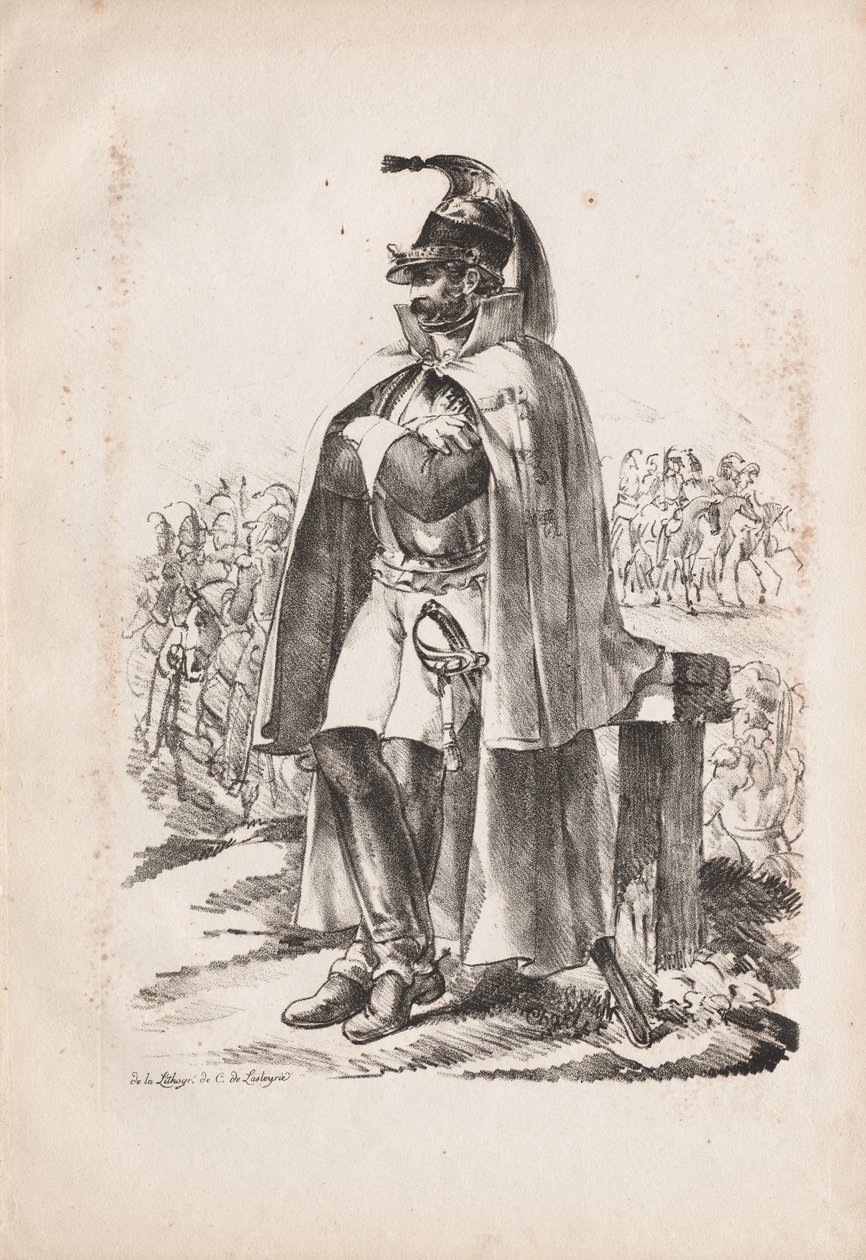 Vojenské kostýmy: Cavalry Man, 1814-1818. od Nicolas Toussaint Charlet