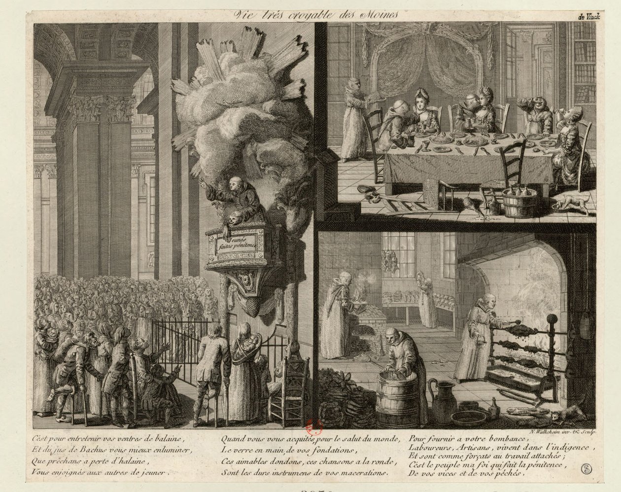 Velmi uvěřitelné životy mnichů, c. 1789. od Nicolas Walkcheim