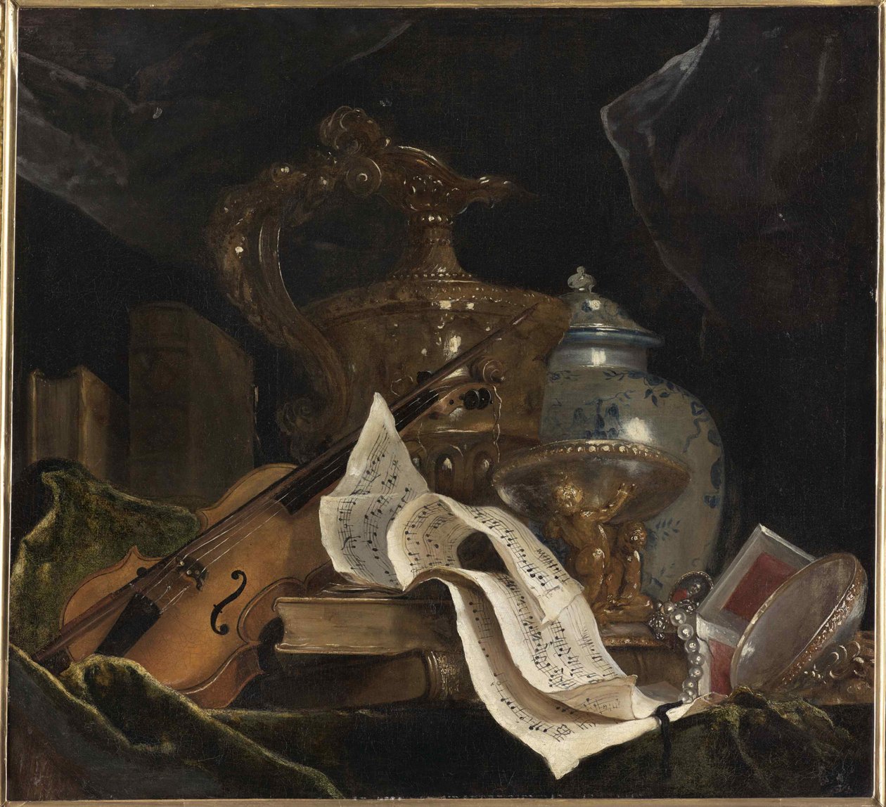 Zátiší s hudebním nástrojem, 1695-1700. od Nicolas de Largillière