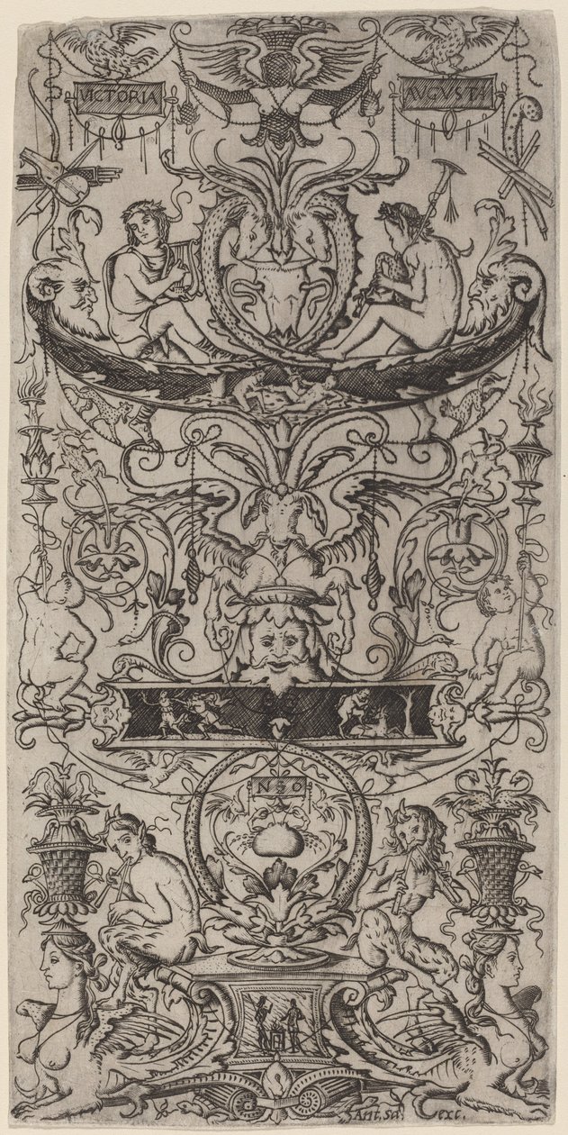 Ornament Panel: Victoria Augusta od Nicoletto da Modena