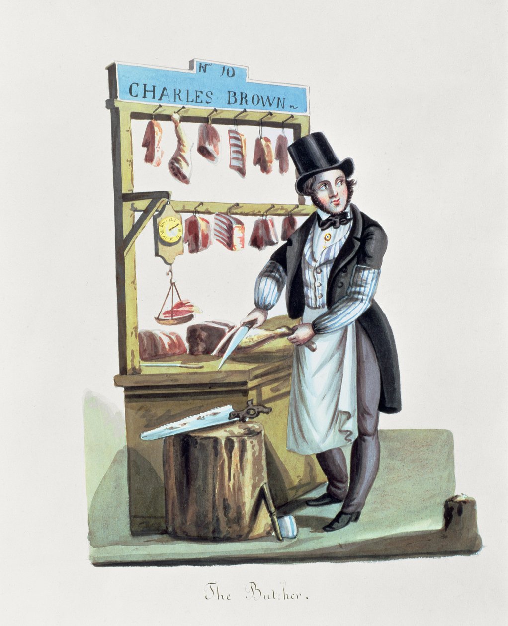 Řezník, cca 1840-44 od Nicolino Calyo