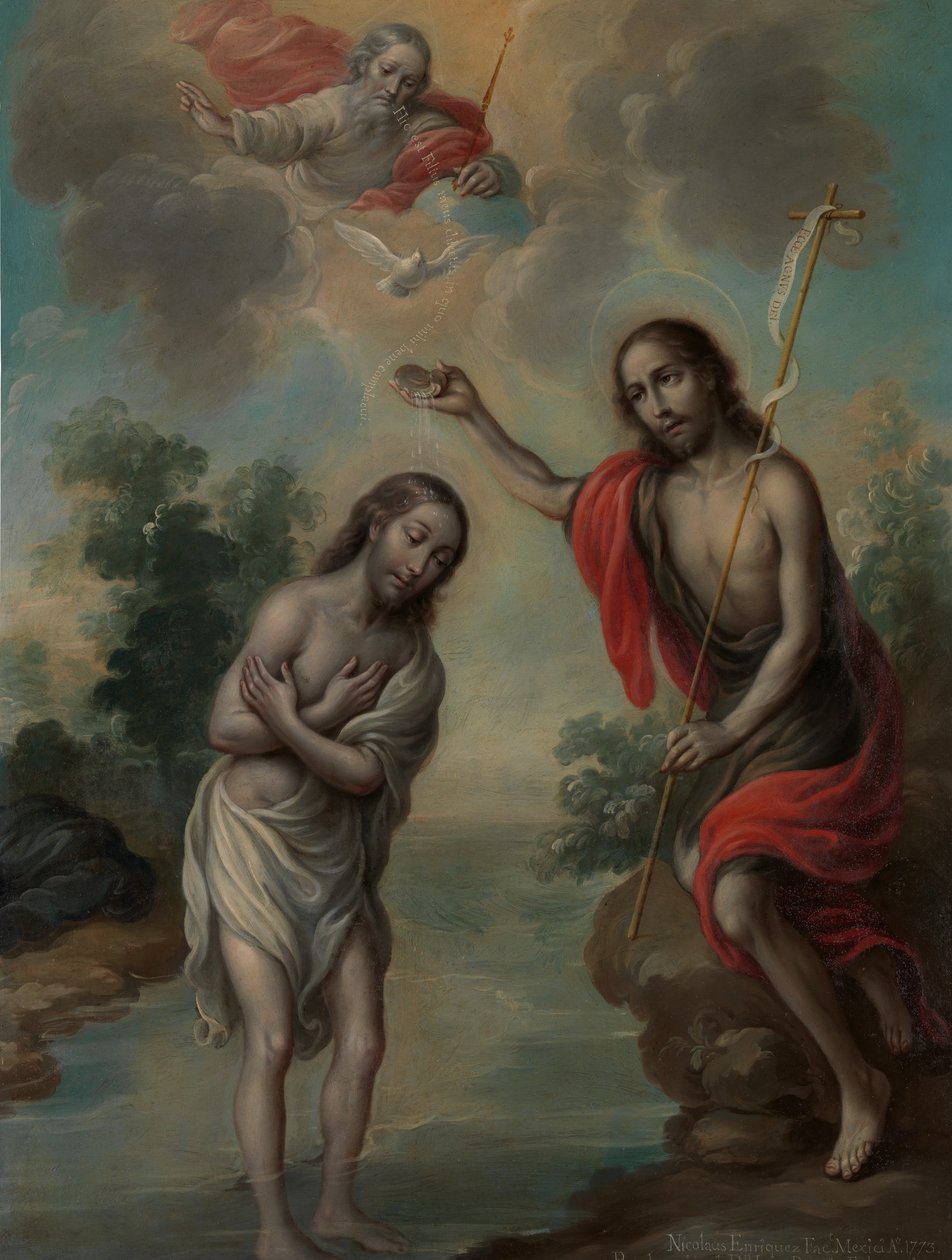 Křest Krista, 1773. od Nicolás Enríquez