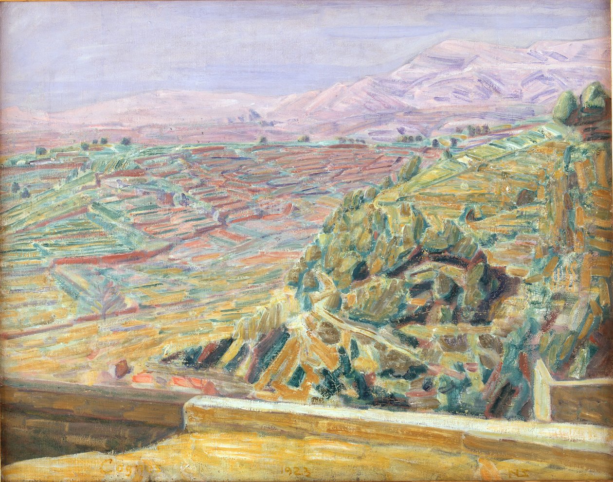 Pohled z Castle Square, Cagnes od Niels Larsen Stevns