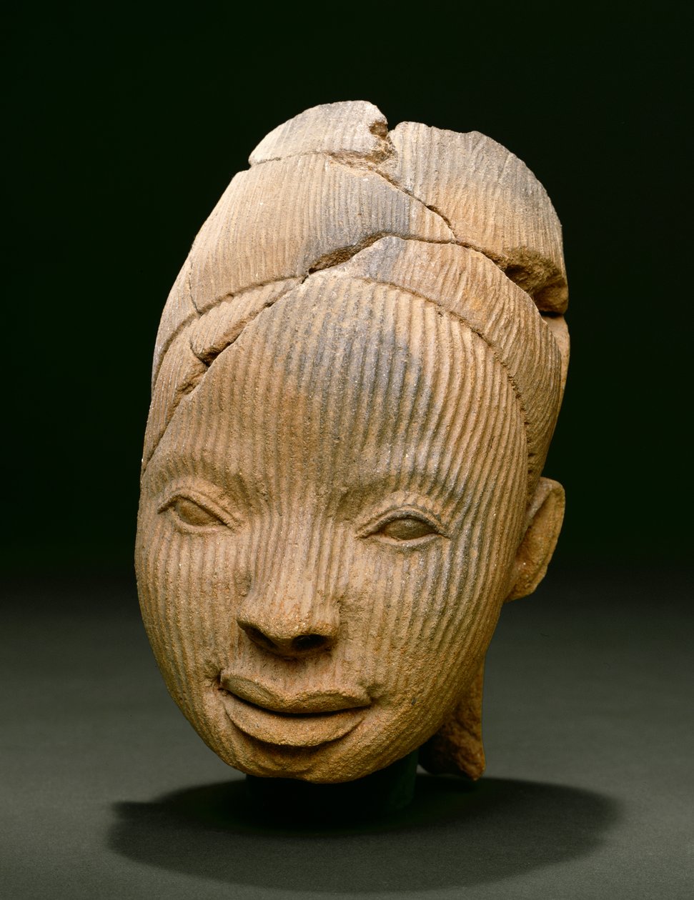 Hlava z figurky, Owo (terakota) od Nigerian