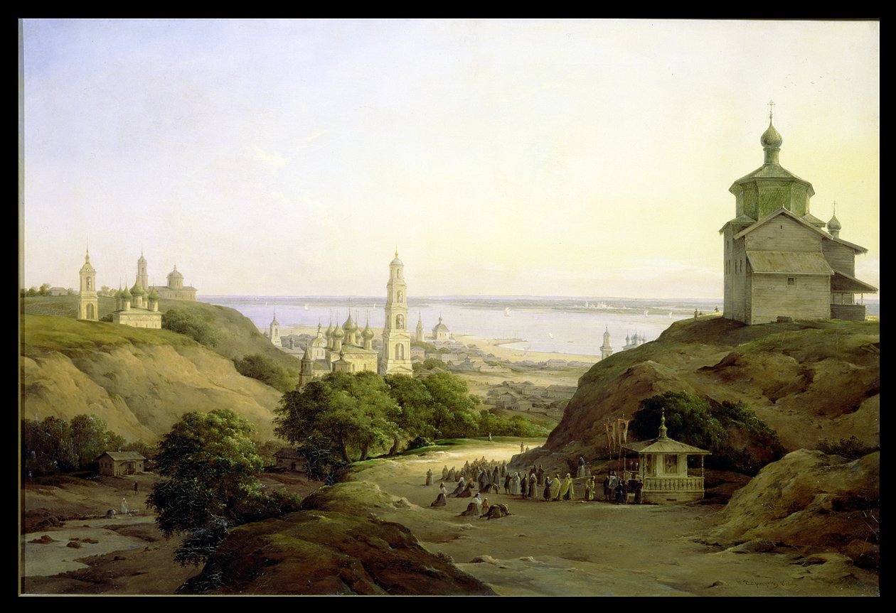 Viav z Yuryevets, on Volha, 1851 od Nikanor Grigor