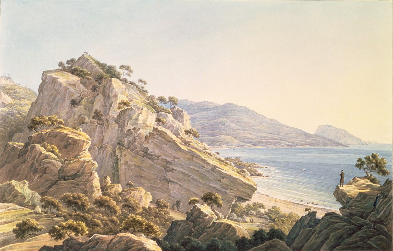 Pohled na krymské pobřeží poblíž Oreandy, 1834 od Nikanor Grigor