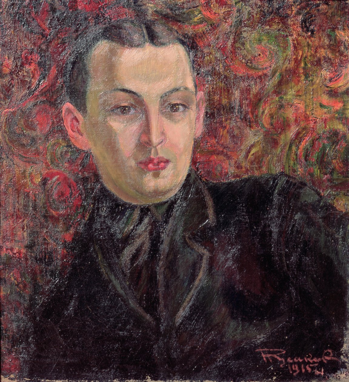 Portrét umělce Alexandra Rodčenka (1891-1956) 1915 od Nikolai Afanasyevich Russakov