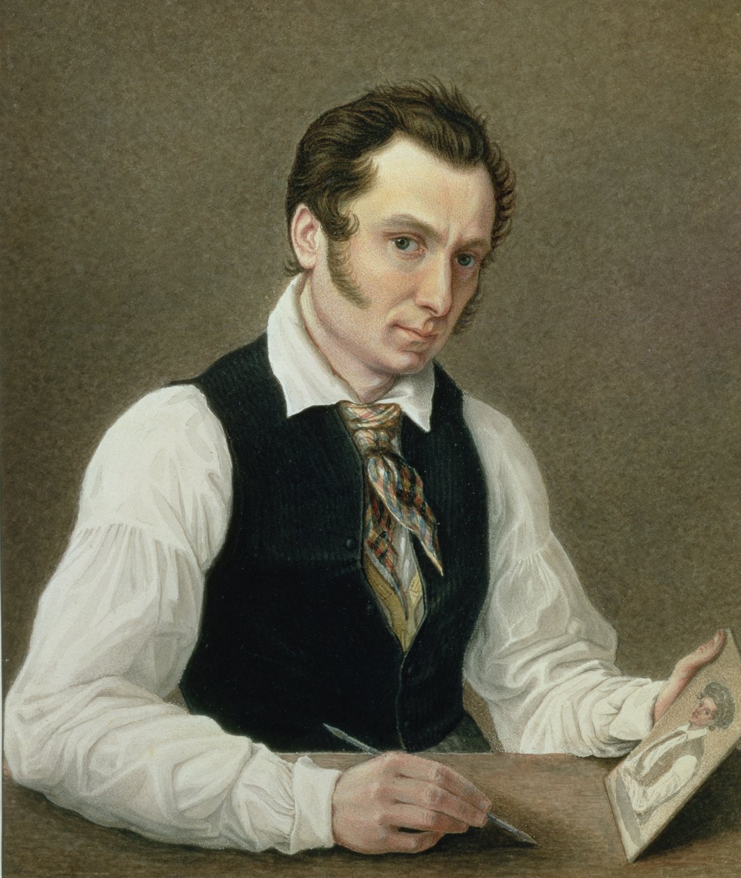 Autoportrét ve věznici Peter, 1836 od Nikolai Alexandrovich Bestuzhev