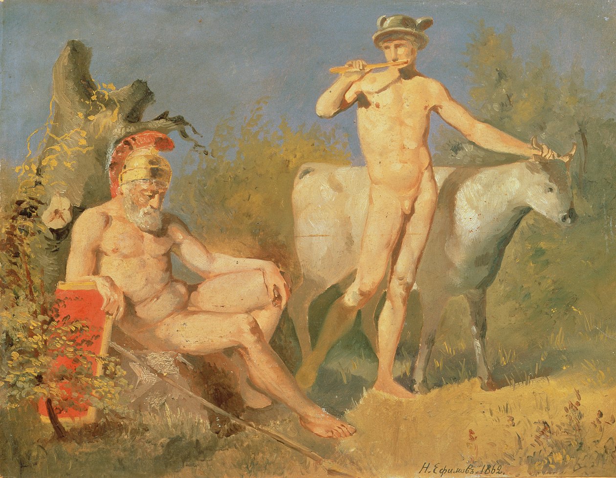 Merkur a Argus, 1862 od Nikolai Efimovich Efimov