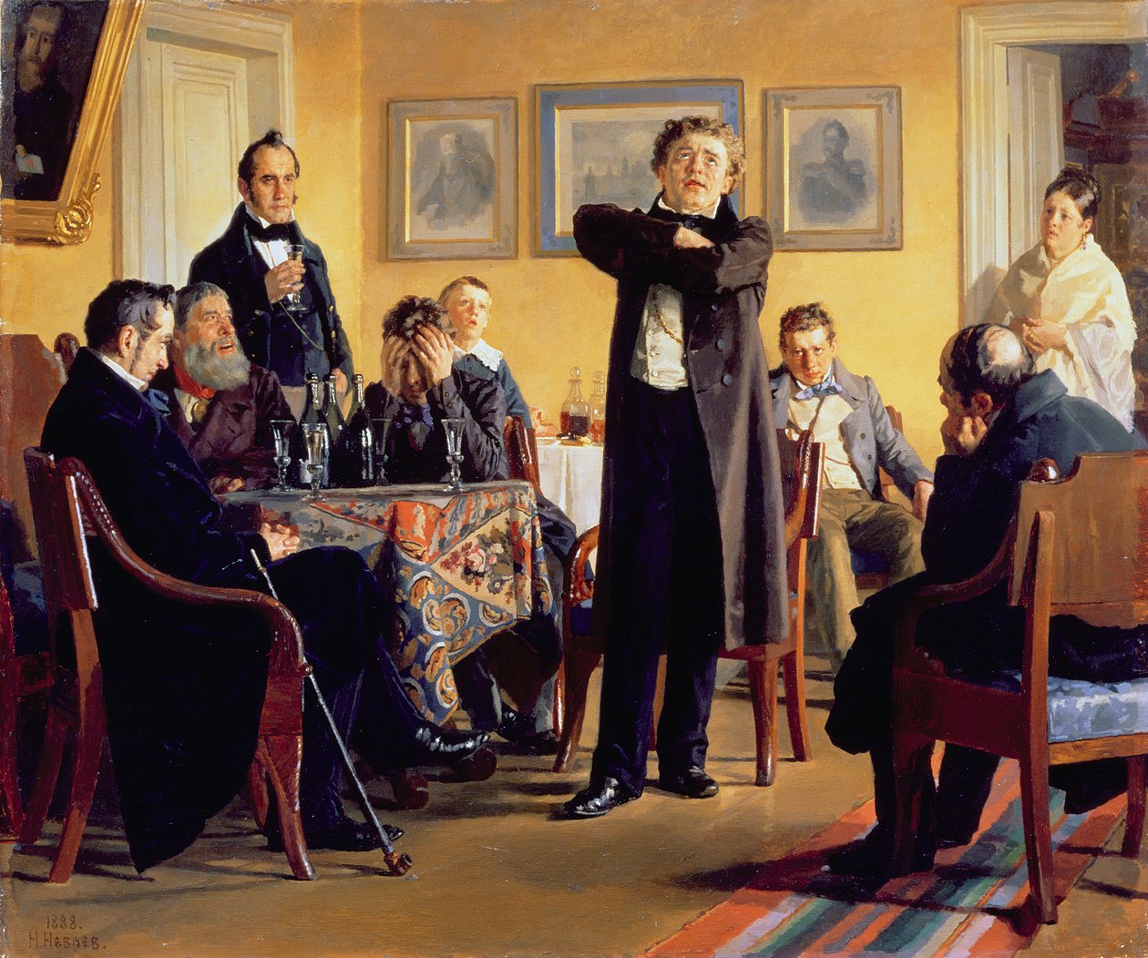 Herec Pavel Stěpanovič Mochalov (1800-48) mezi svými obdivovateli, 1888 od Nikolai Vasilievich Nevrev