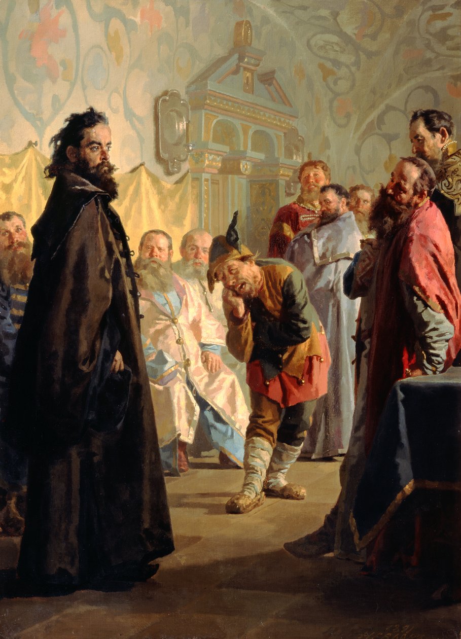 Hanebný bojar a šašek, 1891 od Nikolai Vasilievich Nevrev