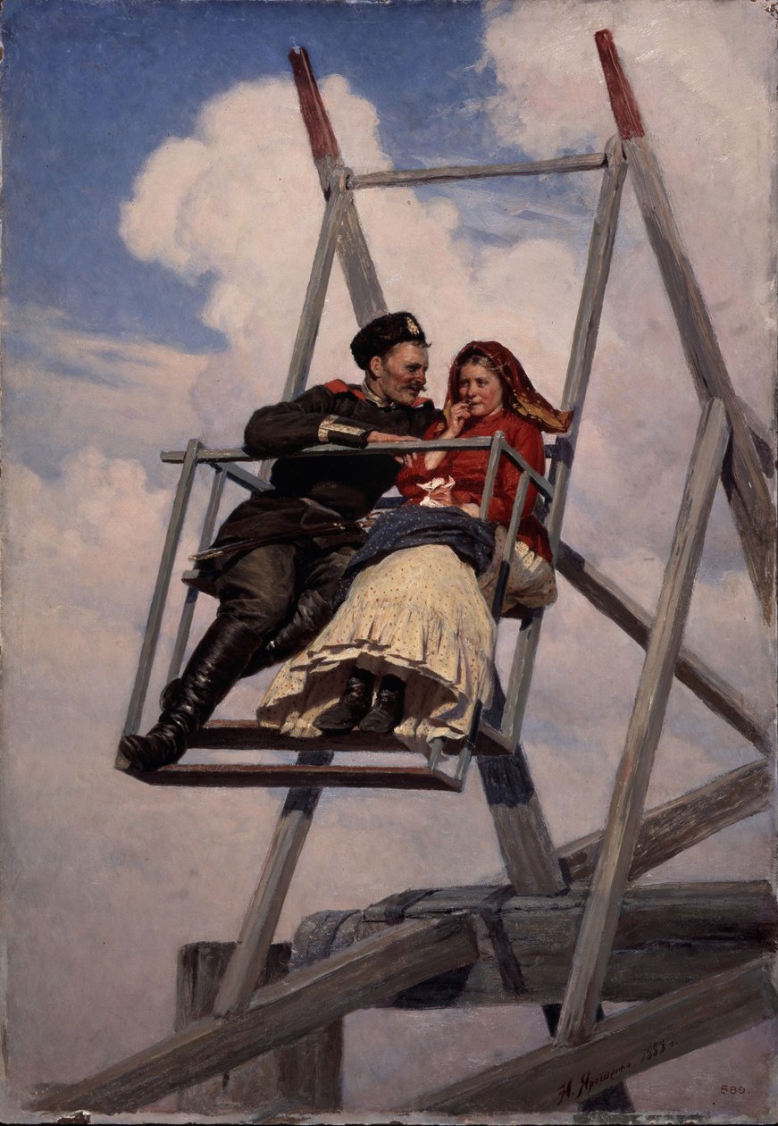 Na houpačce, 1888 od Nikolai Aleksandrovich Yaroshenko