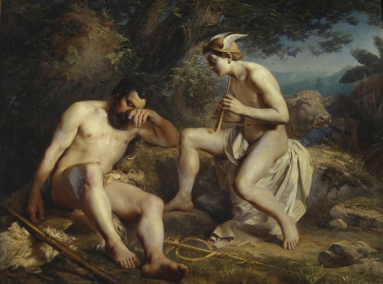 Mercury Lulling Argus to Sleep, 1864 od Nikolai Andreyevich Koshelev