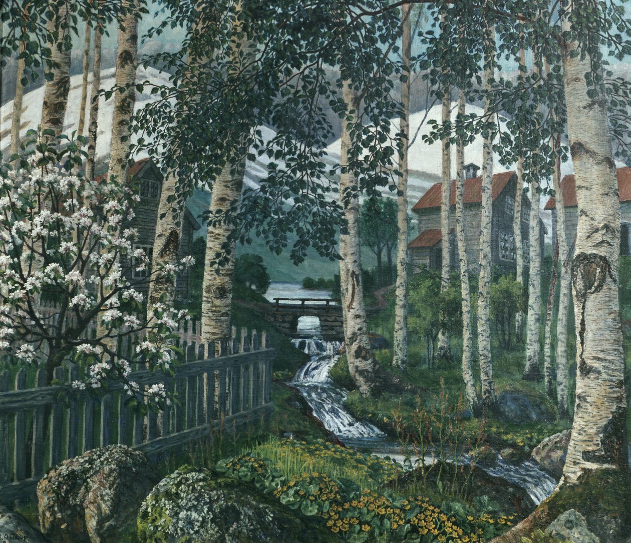 Břízy (olej na plátně) od Nikolai Astrup