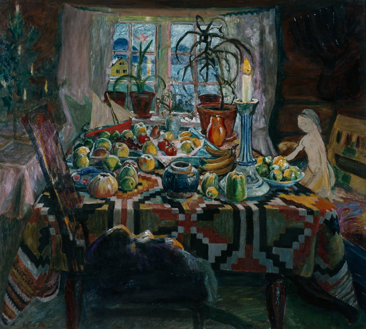Štědrý den (olej na plátně) od Nikolai Astrup