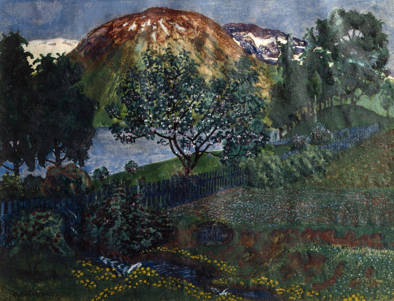 Červnová noc na zahradě od Nikolai Astrup