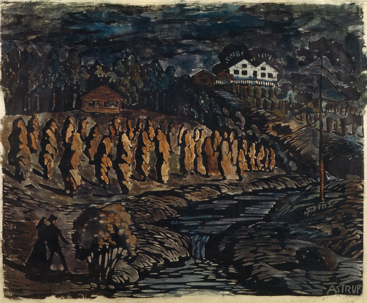 Velké snopy na tyči od Nikolai Astrup